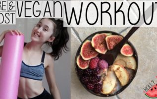 DANCER - YOGA STRETCH + COOL DOWN ROUTINE - WHAT I EAT PRE-POST WORKOUT MEALS FT. BAKED OATMEAL RECIPE (Holly Gabrielle)