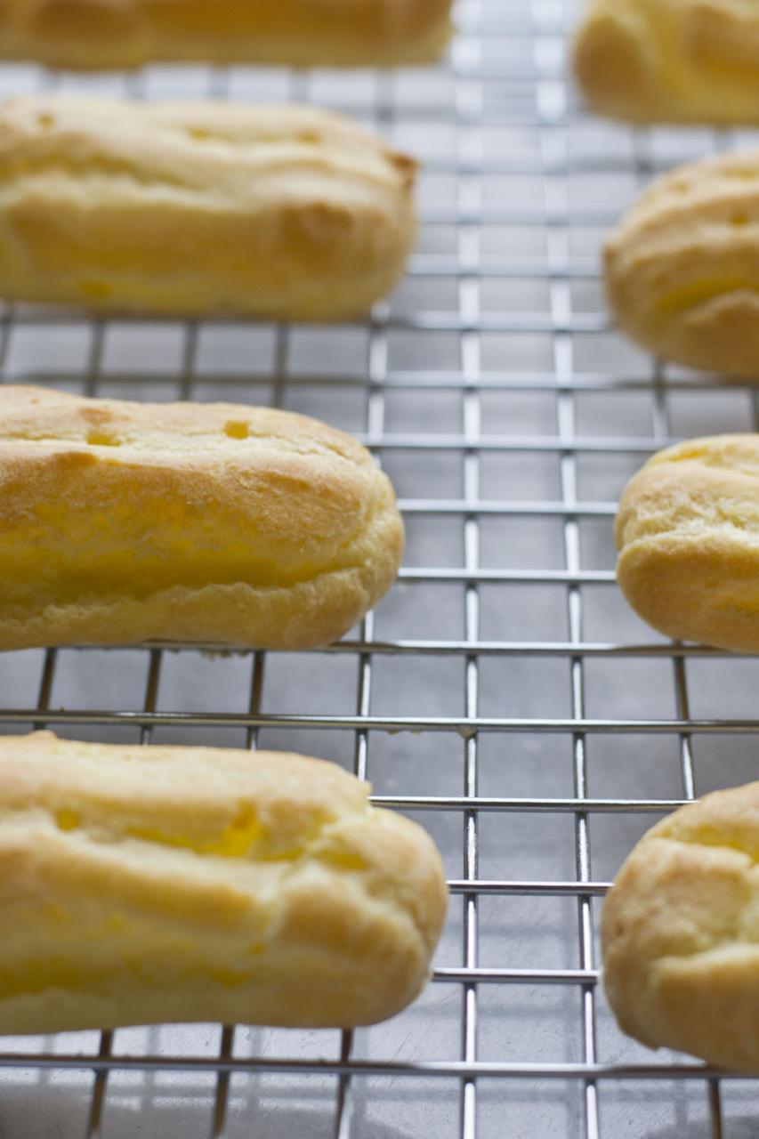 Blueberry Violet Éclairs via Sift & Whisk