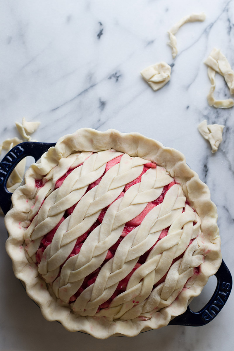 Four & Twenty Blackbirds' Blushing Apple Pie (Apple pie with a beet puree - Surprisingly delicious!) | siftandwhisk.com