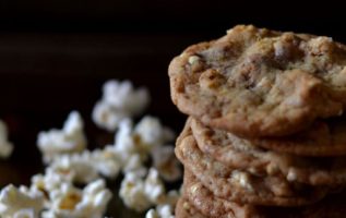 Buttered Popcorn & Malted Milk Ball Cookies via Sift & Whisk