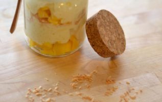 Coconut Rice Pudding with Mango via Sift & Whisk