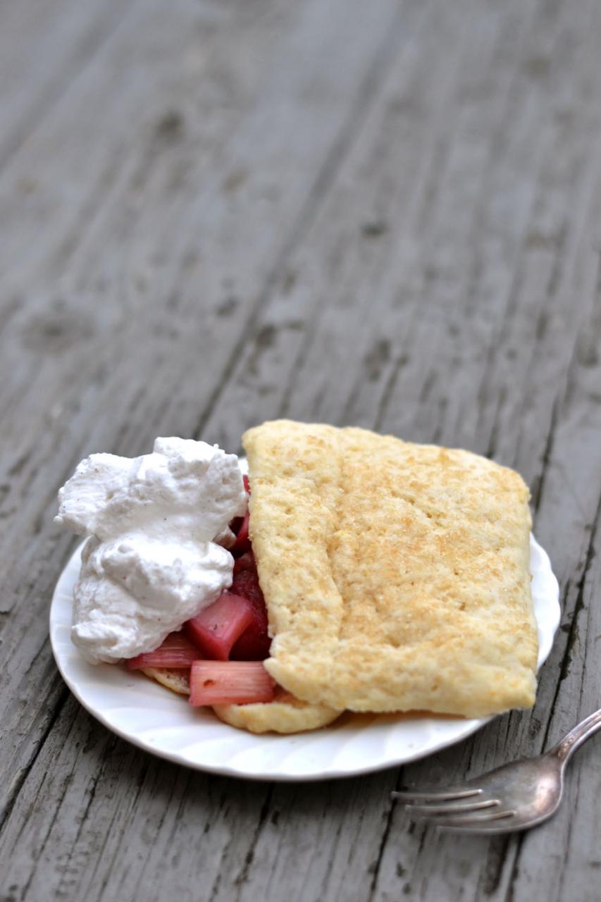 Orange Rhubarb Shortcakes with Cardamom Whipped Cream via Sift & Whisk