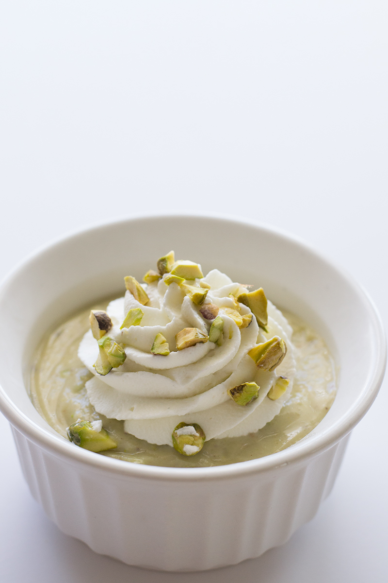 Homemade Pistachio Pudding | siftandwhisk.com. Uses part almonds so it tastes more like the box mix, but fresher!