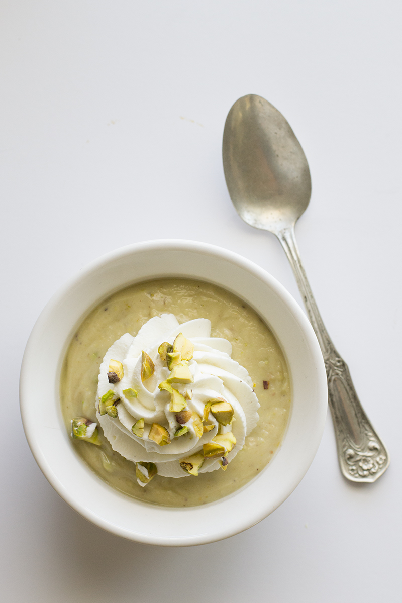 Homemade Pistachio Pudding | siftandwhisk.com. Uses part almonds so it tastes more like the box mix, but fresher!