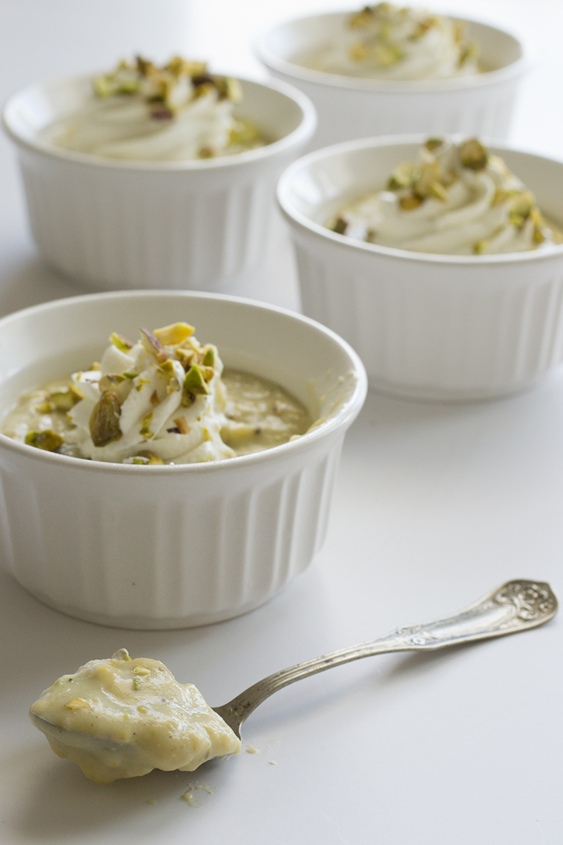 Homemade Pistachio Pudding | siftandwhisk.com. Uses part almonds so it tastes more like the box mix, but fresher!