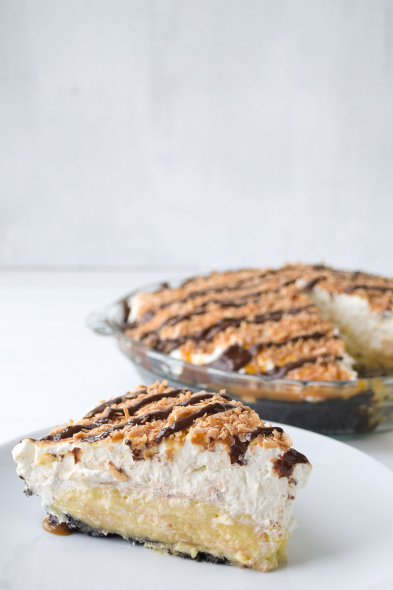 Samoa Coconut Cream Pie via Sift & Whisk