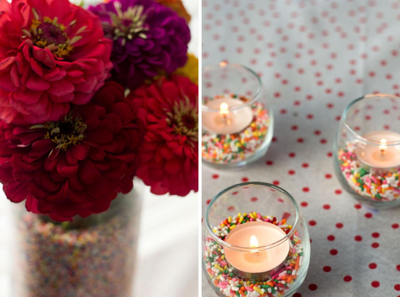 Homemade Funfetti Cupcakes & Sprinkle Themed Baby Sprinkle via Sift & Whisk