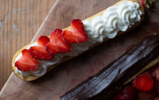 Strawberry Shortcake Éclairs | siftandwhisk.com