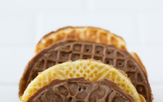 Vanilla & Chocolate Waffle Cone Tacos | siftandwhisk.com