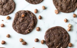 Chocolate Nutella Chip & Hazelnut Cookies | siftandwhisk.com
