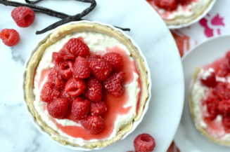 Raspberry Tart with Vanilla Mascarpone Cream