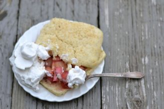 Orange Rhubarb Shortcakes with Cardamom Whipped Cream via Sift & Whisk